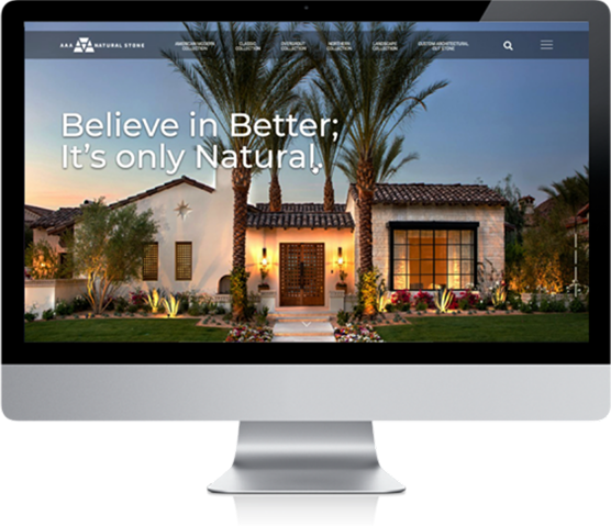 AAA website mockup on mac computer