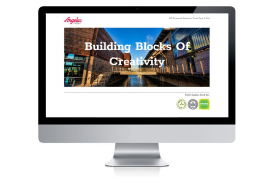 StudioConover - Web Development | Angelus Block website on desktop computer